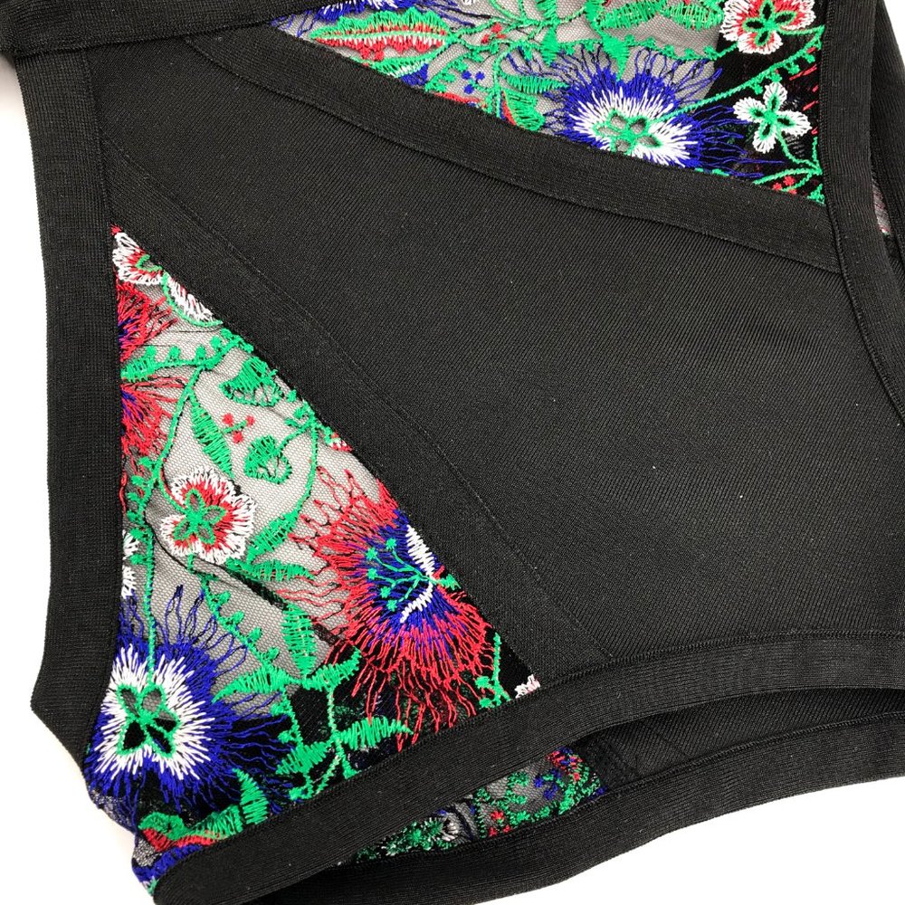 Vibrant Floral Embroidered Mesh Monokini One-Piece - Picture 7 of 13